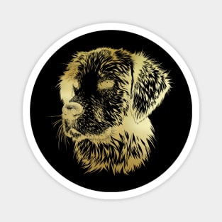 Gold Foil Dog Portrait Magnet